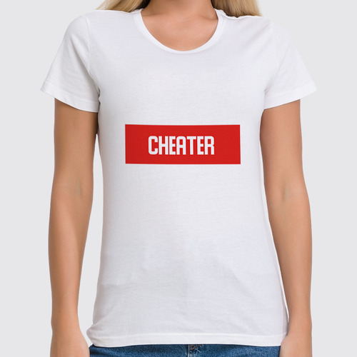 Заказать женскую футболку в Москве. Футболка классическая Cheater от THE_NISE  - готовые дизайны и нанесение принтов.