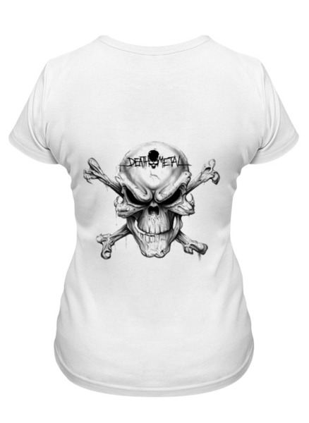 Заказать женскую футболку в Москве. Футболка классическая Death Metal (Смерть) от Илья - готовые дизайны и нанесение принтов.