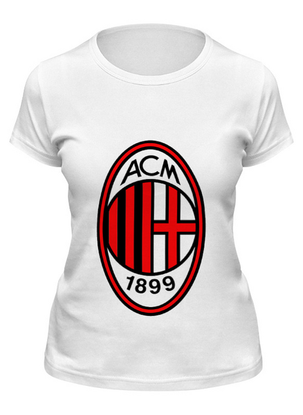 Заказать женскую футболку в Москве. Футболка классическая AC Milan от YellowCloverShop - готовые дизайны и нанесение принтов.