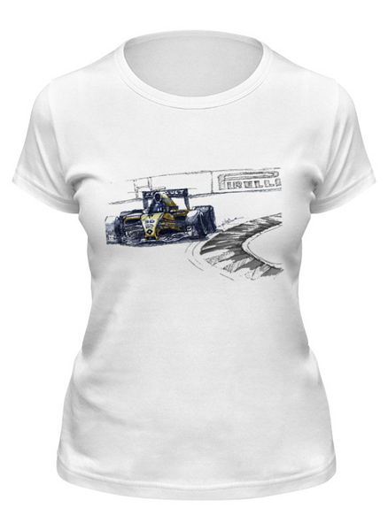 Заказать женскую футболку в Москве. Футболка классическая Formula 1 от miks - готовые дизайны и нанесение принтов.