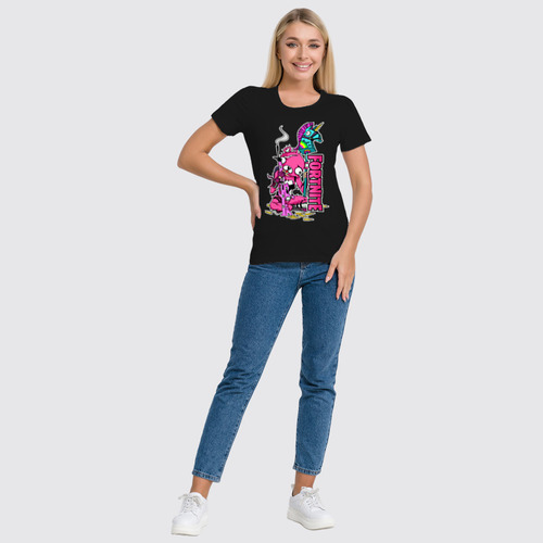 Заказать женскую футболку в Москве. Футболка классическая Fortnite, Cuddle Team Leader от geekbox - готовые дизайны и нанесение принтов.