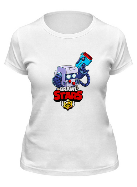 Заказать женскую футболку в Москве. Футболка классическая BRAWL STARS 8-BIT от geekbox - готовые дизайны и нанесение принтов.