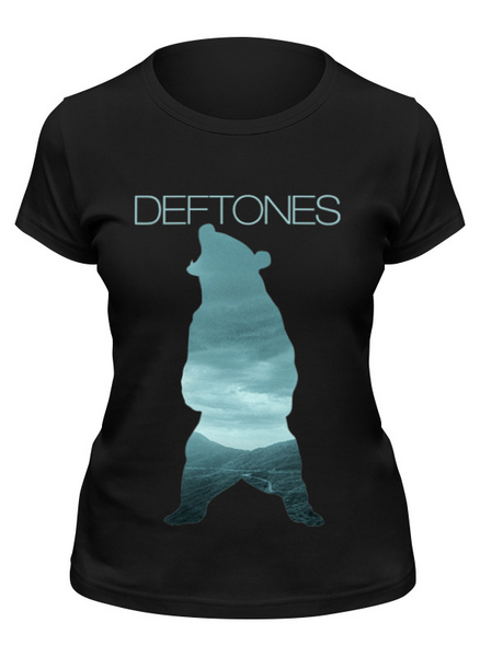 Заказать женскую футболку в Москве. Футболка классическая Deftones медведь от inPrintio - готовые дизайны и нанесение принтов.