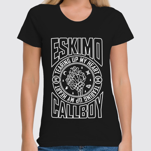 Заказать женскую футболку в Москве. Футболка классическая Eskimo Callboy от geekbox - готовые дизайны и нанесение принтов.