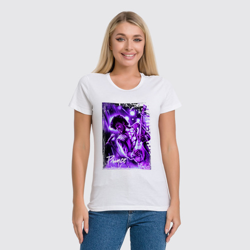 Заказать женскую футболку в Москве. Футболка классическая PRINCE Purple Rain от balden - готовые дизайны и нанесение принтов.