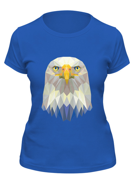 Заказать женскую футболку в Москве. Футболка классическая Полигональный орёл от oldman - готовые дизайны и нанесение принтов.