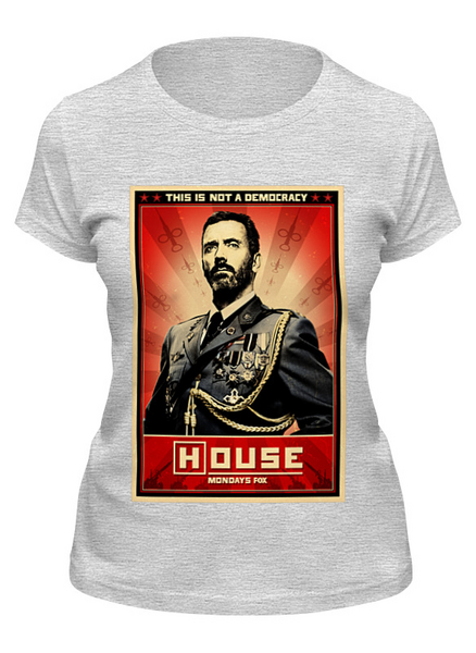 Заказать женскую футболку в Москве. Футболка классическая Доктор Хаус / House от KinoArt - готовые дизайны и нанесение принтов.