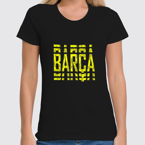 Заказать женскую футболку в Москве. Футболка классическая FC Barcelona | BARCA (2021) от 0x000000123 - готовые дизайны и нанесение принтов.