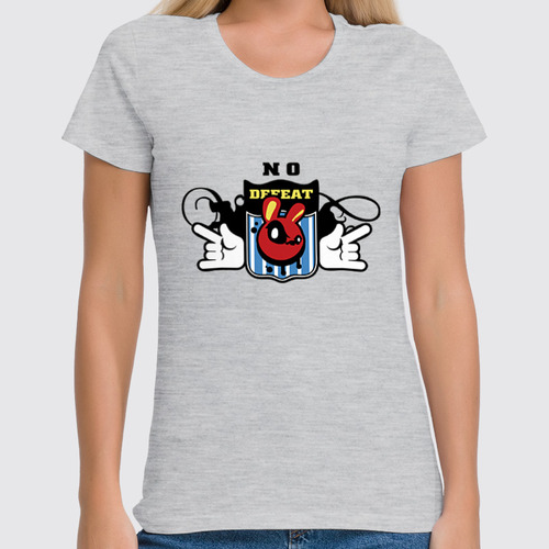 Заказать женскую футболку в Москве. Футболка классическая No defeat от T-shirt print  - готовые дизайны и нанесение принтов.