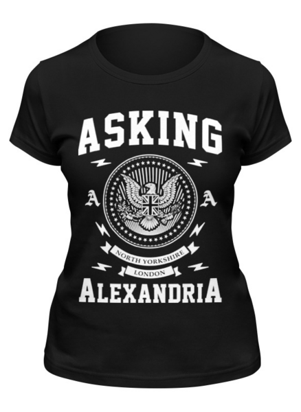 Заказать женскую футболку в Москве. Футболка классическая Asking Alexandria от geekbox - готовые дизайны и нанесение принтов.