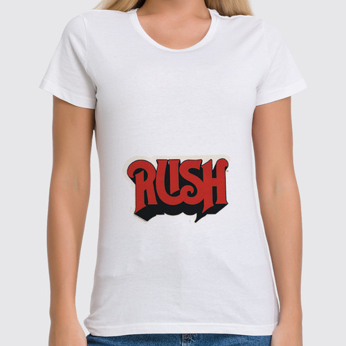 Заказать женскую футболку в Москве. Футболка классическая  группа Rush от Fedor - готовые дизайны и нанесение принтов.