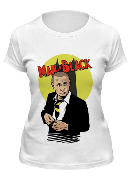 Заказать женскую футболку в Москве. Футболка классическая Человек в чёрном (Man in black) от Chance777 - готовые дизайны и нанесение принтов.