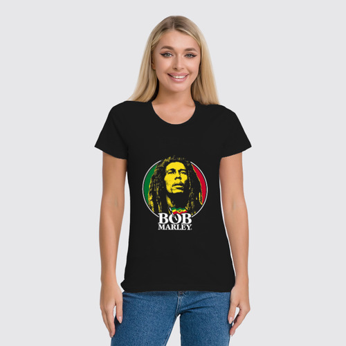 Заказать женскую футболку в Москве. Футболка классическая Bob Marley от inPrintio - готовые дизайны и нанесение принтов.