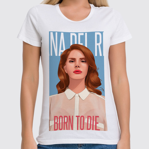 Заказать женскую футболку в Москве. Футболка классическая Lana Del Rey от Jimmy Flash - готовые дизайны и нанесение принтов.