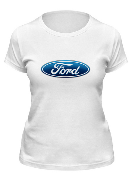 Заказать женскую футболку в Москве. Футболка классическая Ford  от DESIGNER   - готовые дизайны и нанесение принтов.