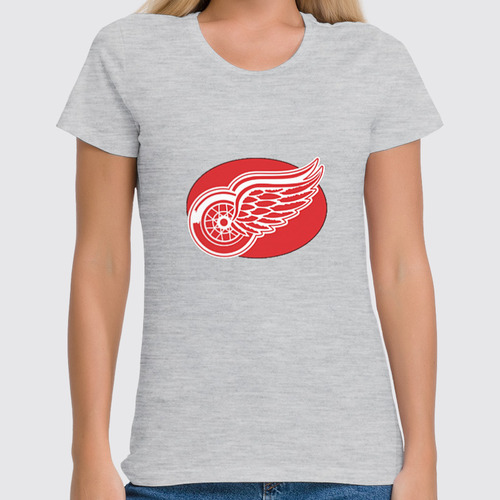 Заказать женскую футболку в Москве. Футболка классическая Detroit Red Wings / NHL USA от KinoArt - готовые дизайны и нанесение принтов.