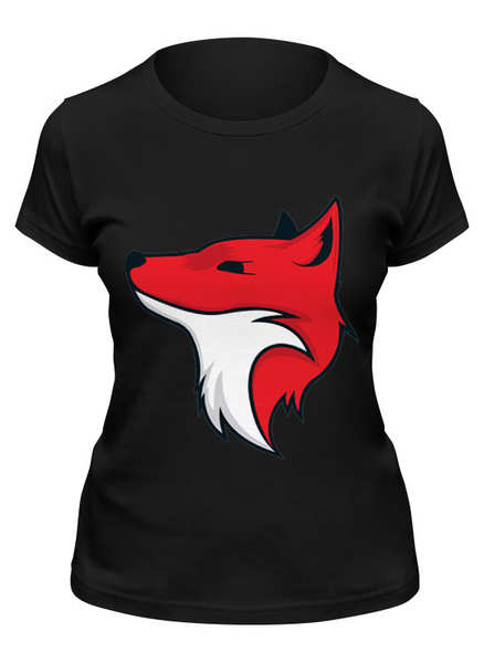 Заказать женскую футболку в Москве. Футболка классическая Fox / Лиса от crash - готовые дизайны и нанесение принтов.