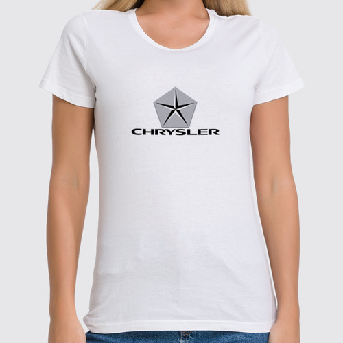 Заказать женскую футболку в Москве. Футболка классическая Chrysler от DESIGNER   - готовые дизайны и нанесение принтов.