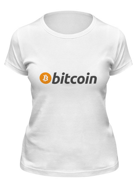 Заказать женскую футболку в Москве. Футболка классическая bitcoin от Константин Тотьмянин - готовые дизайны и нанесение принтов.