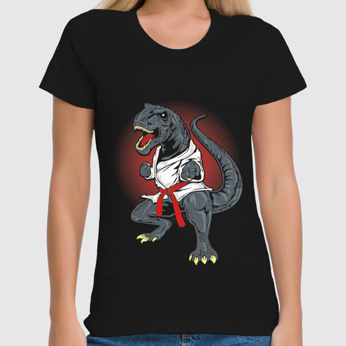 Заказать женскую футболку в Москве. Футболка классическая Динозавр от printik - готовые дизайны и нанесение принтов.
