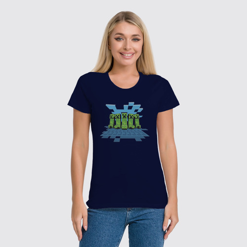 Заказать женскую футболку в Москве. Футболка классическая Криперы от PrintGamer  - готовые дизайны и нанесение принтов.