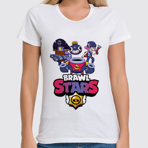 Заказать женскую футболку в Москве. Футболка классическая Brawl Stars  от weeert - готовые дизайны и нанесение принтов.