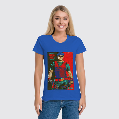 Заказать женскую футболку в Москве. Футболка классическая Expendables III Stallone colors от KinoArt - готовые дизайны и нанесение принтов.