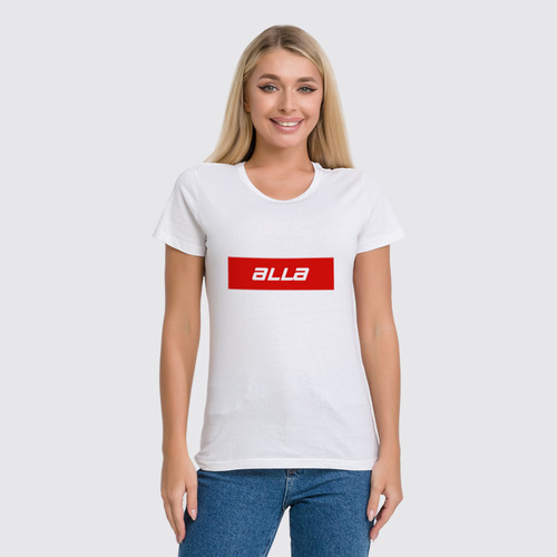 Заказать женскую футболку в Москве. Футболка классическая Имя Alla от THE_NISE  - готовые дизайны и нанесение принтов.