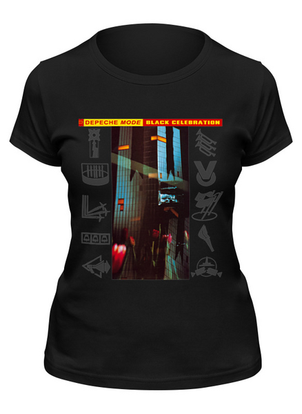 Заказать женскую футболку в Москве. Футболка классическая Depeche Mode / Black Celebration от OEX design - готовые дизайны и нанесение принтов.