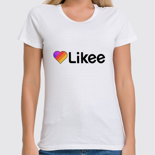 Заказать женскую футболку в Москве. Футболка классическая Likee  от DESIGNER   - готовые дизайны и нанесение принтов.