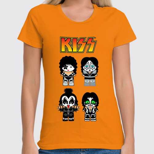 Заказать женскую футболку в Москве. Футболка классическая Группа КИСС(Kiss)   от T-shirt print  - готовые дизайны и нанесение принтов.