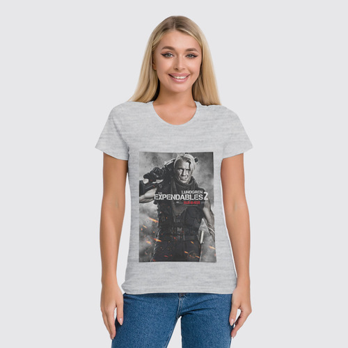 Заказать женскую футболку в Москве. Футболка классическая Expendables II Lundgren от KinoArt - готовые дизайны и нанесение принтов.