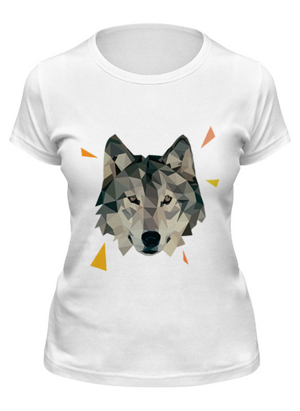 Заказать женскую футболку в Москве. Футболка классическая Волк (Wolf) от coolmag - готовые дизайны и нанесение принтов.