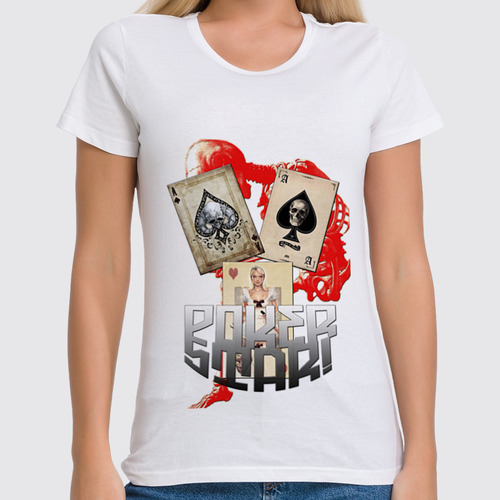 Заказать женскую футболку в Москве. Футболка классическая Звезда покера от shamanio - готовые дизайны и нанесение принтов.