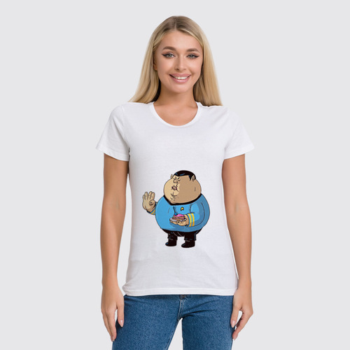 Заказать женскую футболку в Москве. Футболка классическая Fat Spock от priceless - готовые дизайны и нанесение принтов.