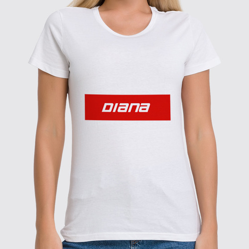 Заказать женскую футболку в Москве. Футболка классическая Diana от THE_NISE  - готовые дизайны и нанесение принтов.