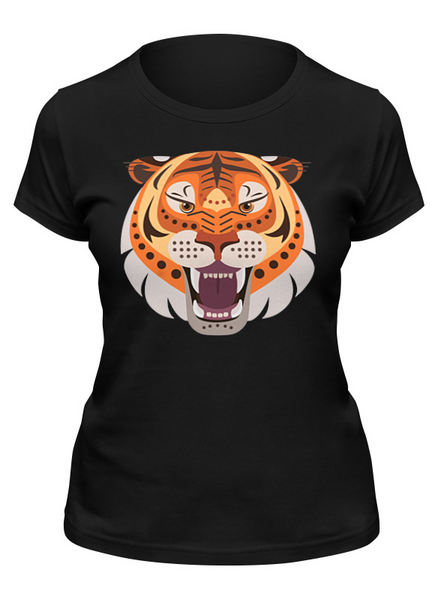 Заказать женскую футболку в Москве. Футболка классическая Tiger от skynatural - готовые дизайны и нанесение принтов.