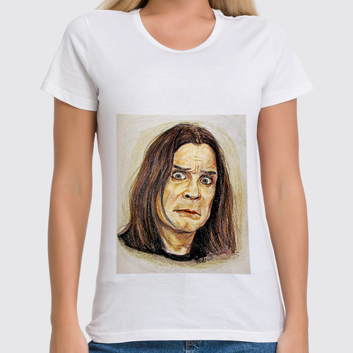 Заказать женскую футболку в Москве. Футболка классическая Ozzy Osbourne  от polinalinden - готовые дизайны и нанесение принтов.