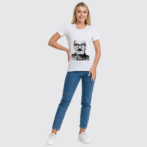 Заказать женскую футболку в Москве. Футболка классическая Лукашенко хипстер от priceless - готовые дизайны и нанесение принтов.