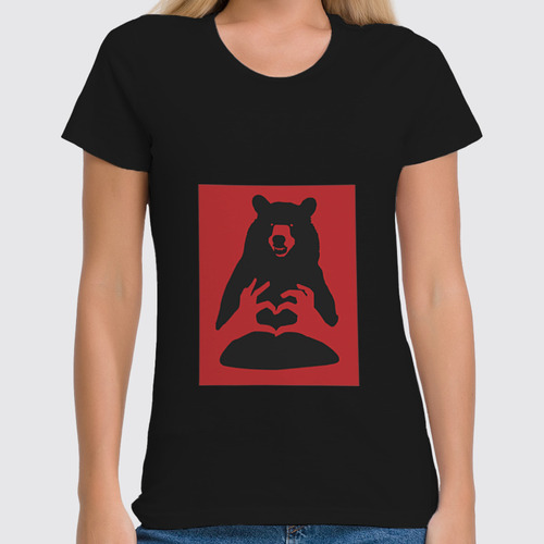 Заказать женскую футболку в Москве. Футболка классическая Русский медведь от Tatutati - готовые дизайны и нанесение принтов.