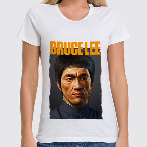 Заказать женскую футболку в Москве. Футболка классическая Bruce Lee от Leichenwagen - готовые дизайны и нанесение принтов.