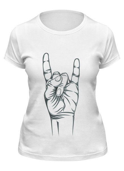 Заказать женскую футболку в Москве. Футболка классическая Rock and Roll от Vladec11 - готовые дизайны и нанесение принтов.