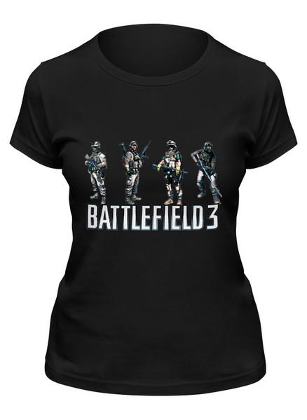 Заказать женскую футболку в Москве. Футболка классическая Battlefield 3 от proFox - готовые дизайны и нанесение принтов.
