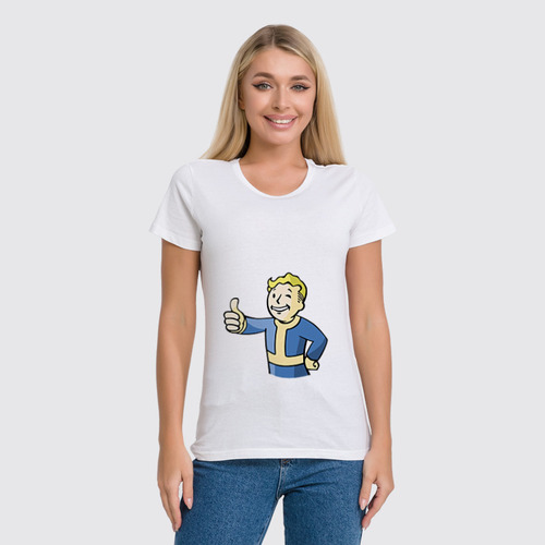 Заказать женскую футболку в Москве. Футболка классическая Vault Boy от YellowCloverShop - готовые дизайны и нанесение принтов.