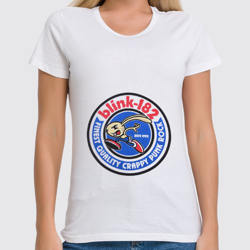 Заказать женскую футболку в Москве. Футболка классическая blink-182  от lozerkids - готовые дизайны и нанесение принтов.