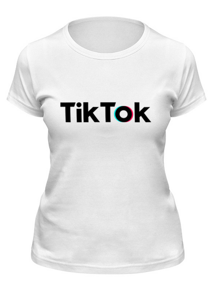 Заказать женскую футболку в Москве. Футболка классическая TikTok  от DESIGNER   - готовые дизайны и нанесение принтов.