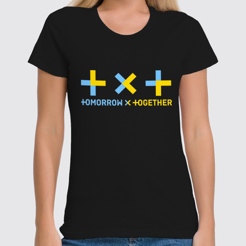 Заказать женскую футболку в Москве. Футболка классическая TXT / Tomorrow X Together  от geekbox - готовые дизайны и нанесение принтов.