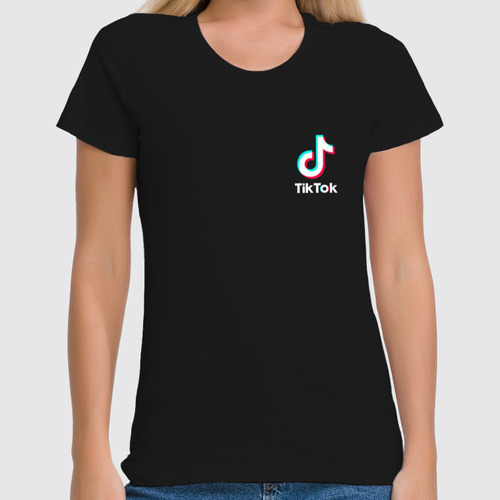 Заказать женскую футболку в Москве. Футболка классическая TikTok  от DESIGNER   - готовые дизайны и нанесение принтов.
