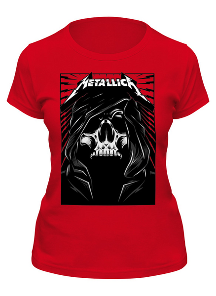 Заказать женскую футболку в Москве. Футболка классическая ❖ Metallica ❖ от balden - готовые дизайны и нанесение принтов.