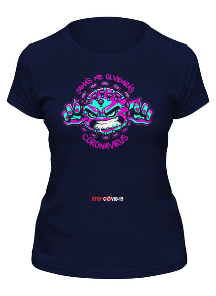 Заказать женскую футболку в Москве. Футболка классическая Coronavirus от balden - готовые дизайны и нанесение принтов.